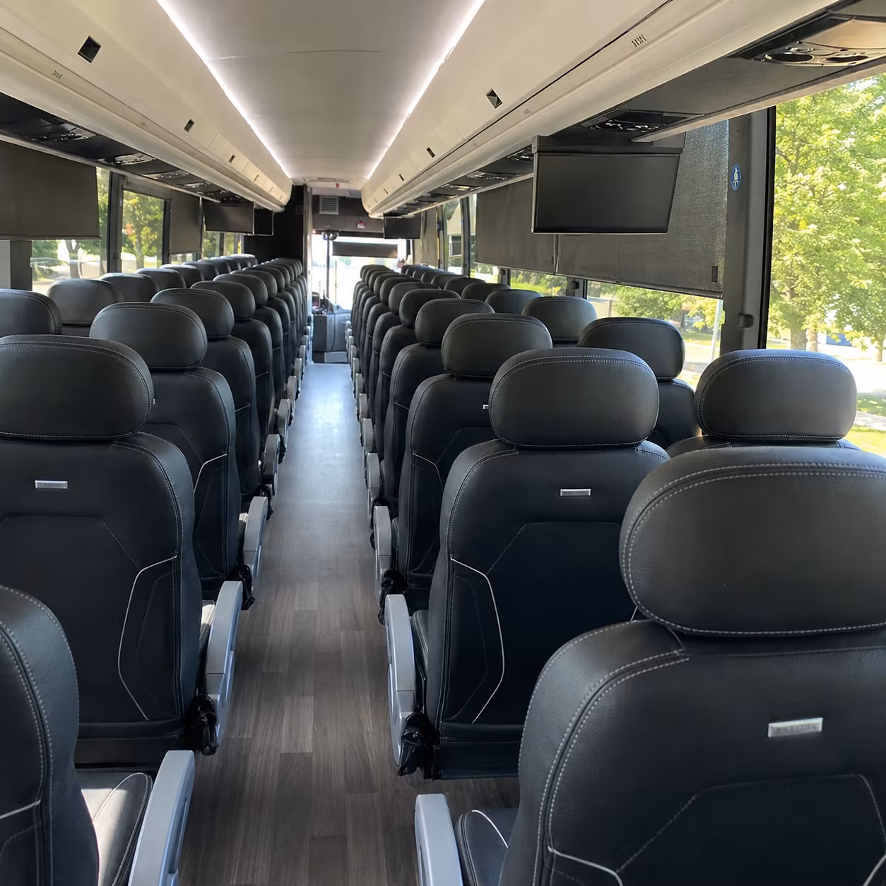 baton rouge charter bus rental interior