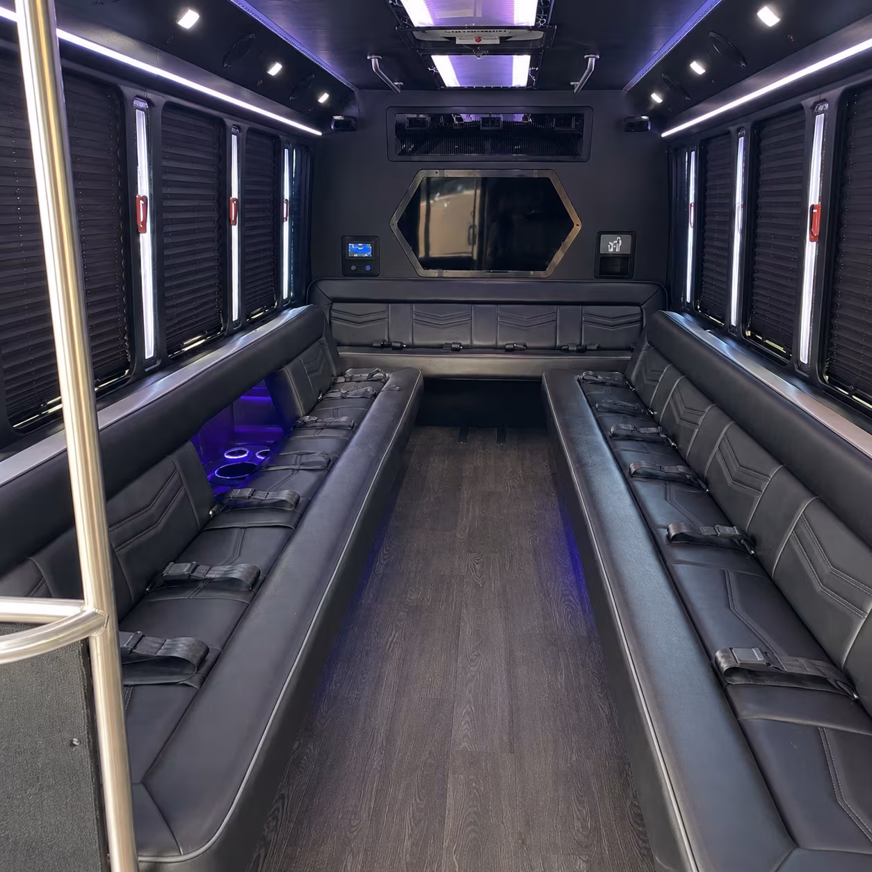 biloxi 18 passenger party bus interior