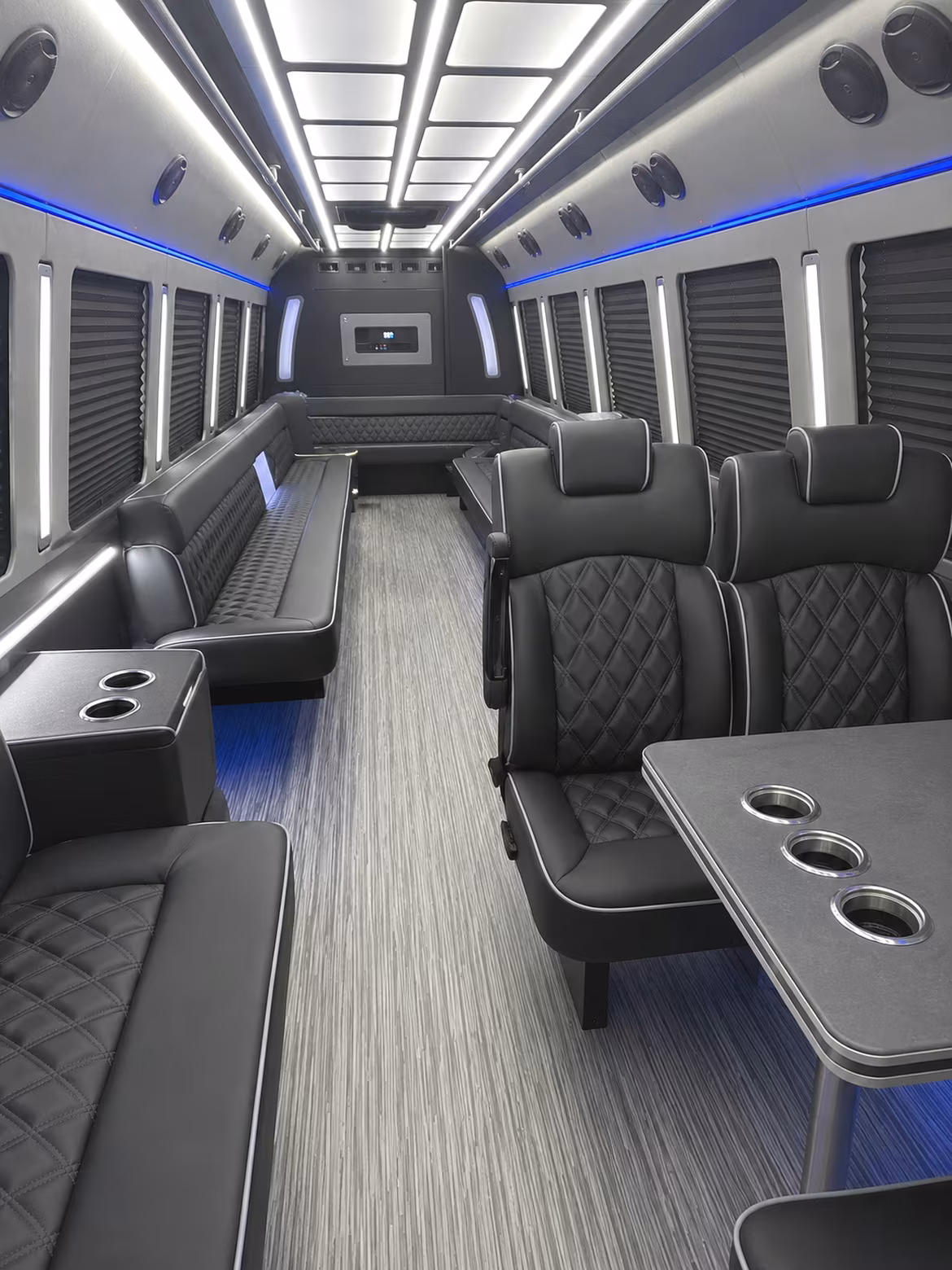 biloxi 25 passenger party bus inside