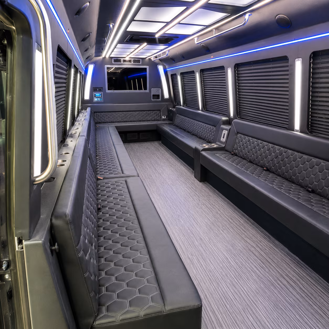 biloxi 40 passenger party bus interior