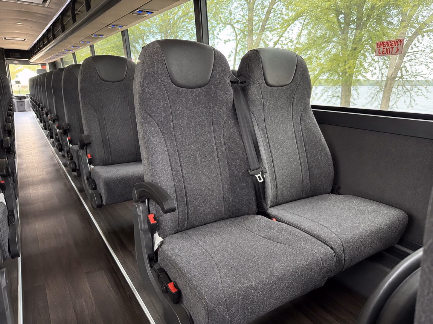 mobile charter bus rental inside
