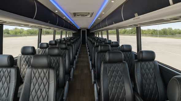 Interior of Charter Bus Company Biloxi's 50 Passenger Charter Bus in Biloxi