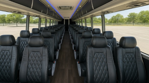 Interior of Charter Bus Company Biloxi's 54 Passenger Charter Bus in Biloxi