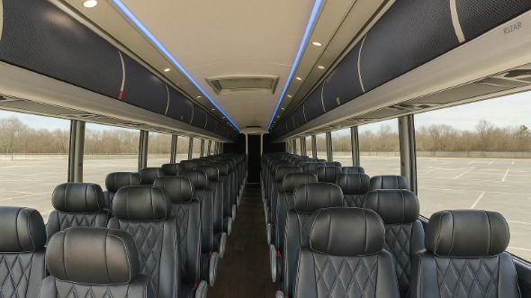 Interior of Charter Bus Company Biloxi's 55 Passenger Charter Bus in Biloxi