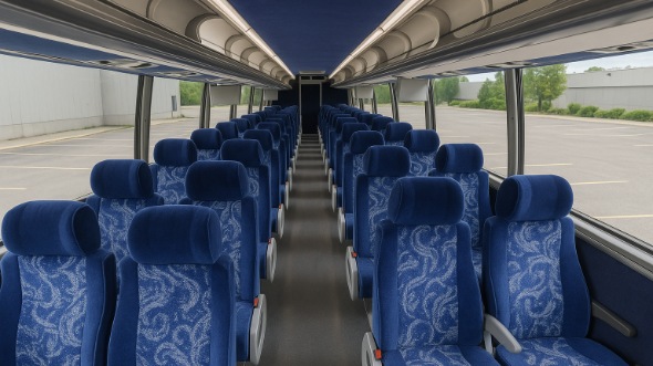 biloxi 54 passenger charter bus inside