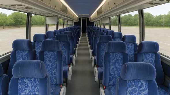 biloxi 56 passenger charter bus inside